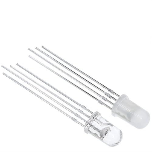 MGTCAR 10 Stück 5 mm RGB LED gemeinsame Kathode/gemeinsame Anode dreifarbige Leuchtdioden f5 RGB diffuses/transparentes Highlight for (Color : Diffused Cathode) von MGTCAR