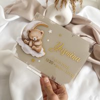 Personalisierte Nachtlampe Geburt - Acryl Aufsteller Mit Namen & Geburtsdaten Led Licht Kinderzimmer Geschenk Baby von MGeschenkeparadies