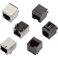 MH Connectors MHRJJ44NFRA RJ10-Einbaubuchse 2101-0100-11 Buchse, Einbau horizontal Pole: 4P4C Schwar von MH CONNECTORS