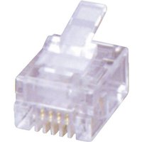 MH Connectors MHRJ126P6CR RJ12-Modularstecker 6510-0104-04 Stecker, gerade Pole: 6P6C Transparent von MH CONNECTORS
