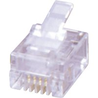 Mh Connectors - MHRJ126P6CR RJ12-Modularstecker 6510-0104-04 Stecker, gerade Pole: 6P6C Transparent von MH CONNECTORS