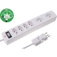 MH Safety-Line 114975 Steckdosenleiste mit Schalter 6fach Weiß 1St. von MH Safety-Line