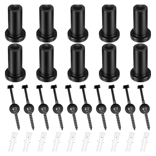 10 Stück Schiebetürschienen Schienen Abstandshalter Set mit Schrauben und Lags Bolzen für Wandmontage und Verbindungsgerät Shop Dekoration Hardware von MHADBKH
