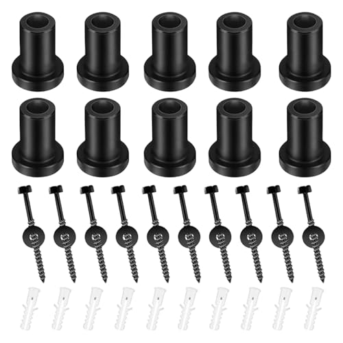 10 Stück Schiebetürschienen Schienen Abstandshalter Set mit Schrauben und Lags Bolzen für Wandmontage und Verbindungsgerät Shop Dekoration Hardware von MHADBKH