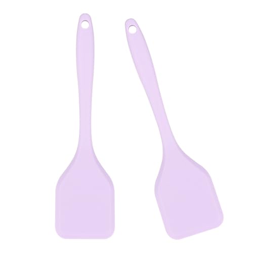2 funktionelle Silikon-Spatel, lebensmittelechtes Silikon, bequemer Griff für das tägliche Kochen und Backen von MHADBKH
