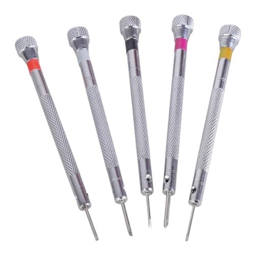 5 Stück/Set Essential Präzises Aluminium-Schraubendreher-Set, 0,8–1,6 mm, geeignet für Uhren, Reparaturen zu Hause, professionelle Wartung, Uhrenreparatur-Set für Profis 5 Stück/Set Essential Präzises Aluminium-Schraubendreher-Set, 0,8–1,6 mm, geeignet für Uhren, Reparaturen zu Hause, professionelle Wartung, Uhrenreparatur-Set für Profis von MHADBKH