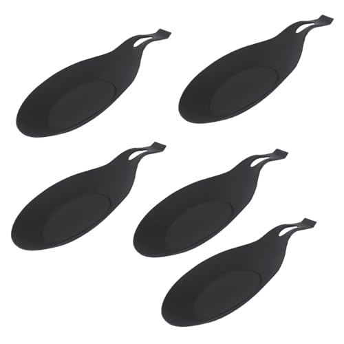 5 Stück Löffelablage Küchenutensilien Halter Spatel Rest Halter Thermoplastisches Elastomer für rutschfeste Halterung von MHADBKH