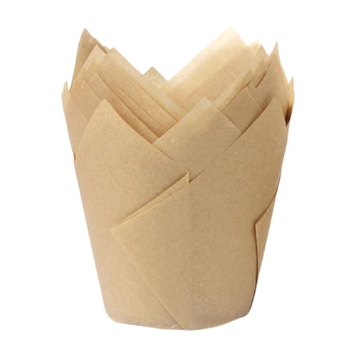 50 Stück raffinierte Tulpen-Muffinförmchen, fettdichte Cupcake-Förmchen zum Backen, Weihnachten, Hochzeit, Geburtstag, Party, mikrowellengeeignet, Cupcake-Halter 50 Stück raffinierte Tulpen-Muffinförmchen, fettdichte Cupcake-Förmchen zum Backen, Weihnachten, Hochzeit, Geburtstag, Party, mikrowellengeeignet, Cupcake-Halter von MHADBKH