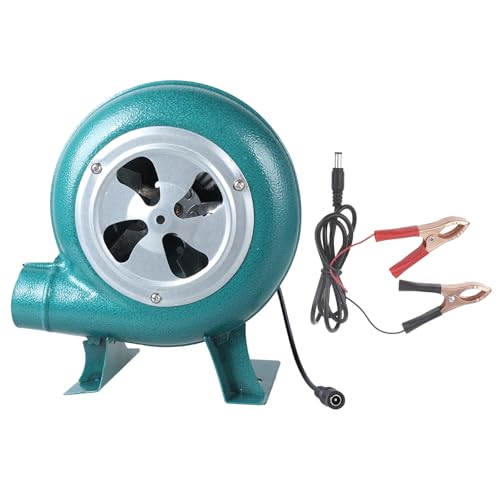 Barbecue Fan BBQ Blower with Duct Iron Gear Portable Manual Blower for Camping Picnics Outdoor Grill Accessories von MHADBKH