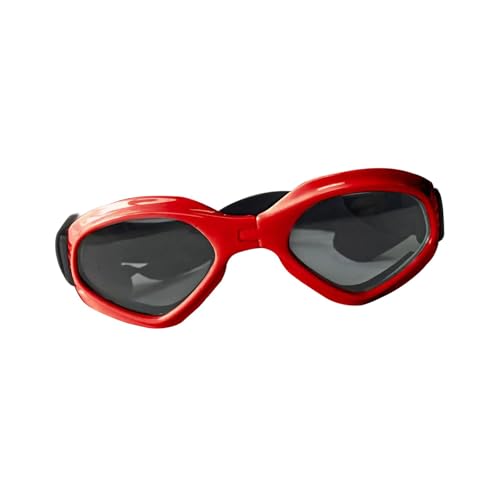 Haustier-Sonnenbrille, faltbar, winddicht, wasserdicht, mit verstellbarem Gummiband für kleine Rassen, schützender Hund von MHADBKH