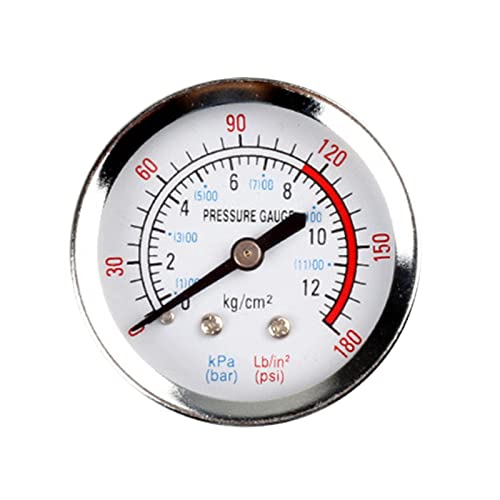 Industriegrades Luftdruckmesser Wasserdruckmesser Messbereich Messbereich 0-180psi 0-12 1/4 "/1/8" von MHADBKH