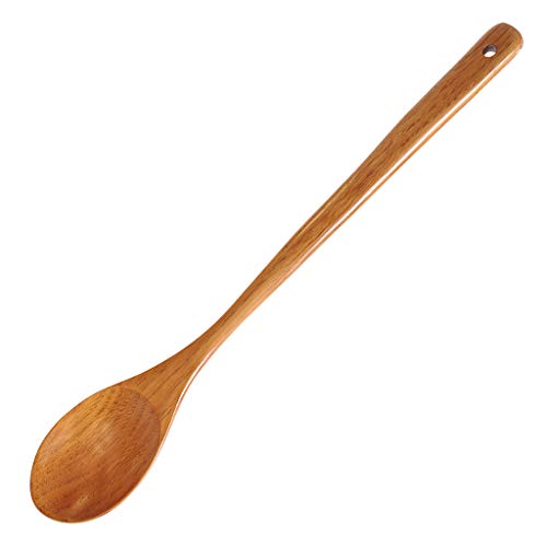 Japanischer runder Löffel aus natürlichem Holz zum Kochen, Mischen, Rühren, Tee, Essen, Kochen, Backen, Licht, Zuhause von MHADBKH