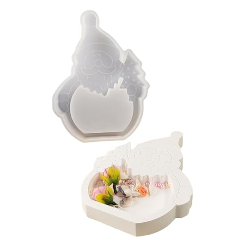 Kreative Silikonform, Schmucktablett, Weihnachtsmannform, handgefertigt, für Heimdekoration, Kühlschrank-sichere Tablettform Kreative Silikonform, Schmucktablett, Weihnachtsmannform, handgefertigt, für Heimdekoration, Kühlschrank-sichere Tablettform von MHADBKH