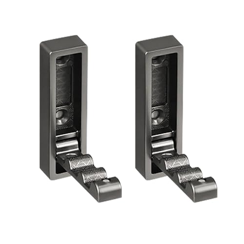 MHADBKH 2 funktionale, faltbare Wandhaken, stabile Kirsite-Design-Kleiderbügel für effiziente Organisation von Kleidertüchern und mehr Schraubhaken von MHADBKH