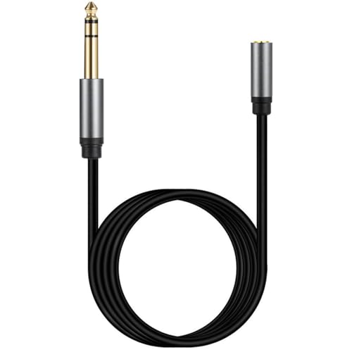 MHADBKH Adapter 1/4 Zoll auf 1/8 Zoll, 3,5 mm Buchse auf 6,35 mm 1/4 Zoll Stecker, klare und stabile Klangübertragung MHADBKH Adapter 1/4 Zoll auf 1/8 Zoll, 3,5 mm Buchse auf 6,35 mm 1/4 Zoll Stecker, klare und stabile Klangübertragung von MHADBKH