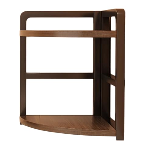 MHADBKH Eckwandschelf 2 Schicht Schreibtisch Speicher Rack Platz Sparsamer Eckständer Multifunktionaler Eck SHLEF Für Bücher Und Dekore von MHADBKH