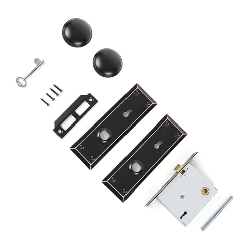 MHADBKH Einsteck-Set mit eleganten Knäufen, geeignet für Hausbesitzer und Enthusiasten, Türstärken 3,5 cm bis 4,5 cm von MHADBKH