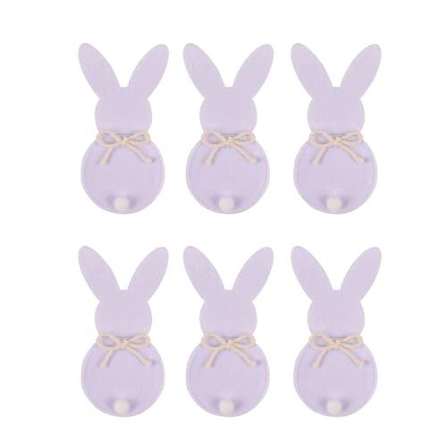 MHADBKH Kaninchen Besteck Fall 6 Pieces Kaninchen Besteck Beutel Wiederverwendbares Osterfestes Besteck Beutel Kaninchen Utensilhalter von MHADBKH