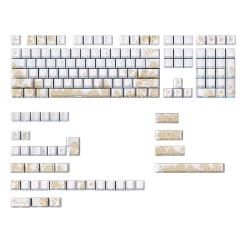 MHADBKH Platinums Embroidery Original Height Keycaps 146/136 Keys Shines Through Backlit Keycapst For Mechanical Keyboard MHADBKH Platinums Embroidery Original Height Keycaps 146/136 Keys Shines Through Backlit Keycapst For Mechanical Keyboard von MHADBKH