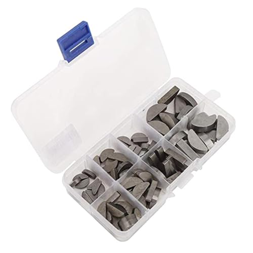 MHADBKH Precisions Schlüsselsatz Kohlenstoffstahl Halbmond Wellen Schloss Sortiment 3-4-5-6 mm Scheibenfeder Sortiment Set für Mechaniker von MHADBKH