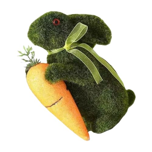 MHADBKH Realistische beflockte Kaninchen, die Karotte halten, Figur für Haus und Garten, Dekoration, Frühling, Ostern, Hasen, Skulptur, Ornament, Osterhasen, Statue MHADBKH Realistische beflockte Kaninchen, die Karotte halten, Figur für Haus und Garten, Dekoration, Frühling, Ostern, Hasen, Skulptur, Ornament, Osterhasen, Statue von MHADBKH