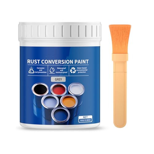 MHADBKH Wetterfeste Rost-Konverterfarbe, 300 g, wasserbasierte Inhibitorfarbe, langanhaltender Schutz, multifunktional, für Metall, schnell trocknender Konverter MHADBKH Wetterfeste Rost-Konverterfarbe, 300 g, wasserbasierte Inhibitorfarbe, langanhaltender Schutz, multifunktional, für Metall, schnell trocknender Konverter von MHADBKH