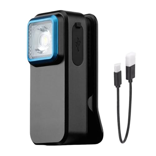 MHADBKH Wiederaufladbare LED Taschenlampe 300 Lm Doppellichtquellen Taschenlampe Praktische USB C Lade Tragable Light Tragbare Taschenlampe von MHADBKH
