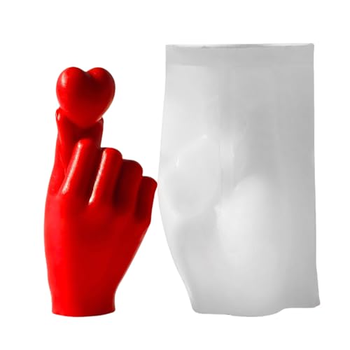 Silikonform in Herzform, Fingerornament, Silikonform für individuelle Seifenprojekte von MHADBKH
