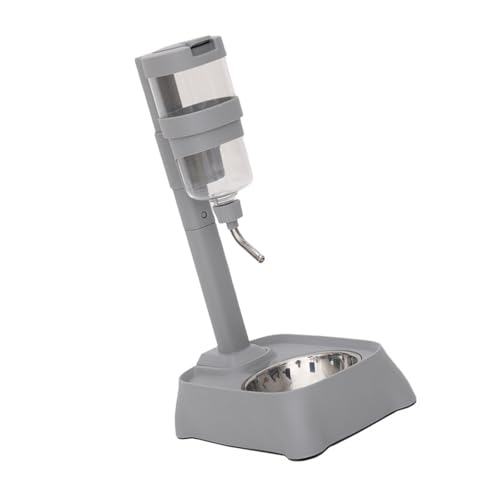 Tragbarer, verstellbarer Wasserspender und Futternapf für kleine Tiere mit großer Kapazität, grauer Trinkbrunnen für den Innenbereich Tragbarer, verstellbarer Wasserspender und Futternapf für kleine Tiere mit großer Kapazität, grauer Trinkbrunnen für den Innenbereich von MHADBKH