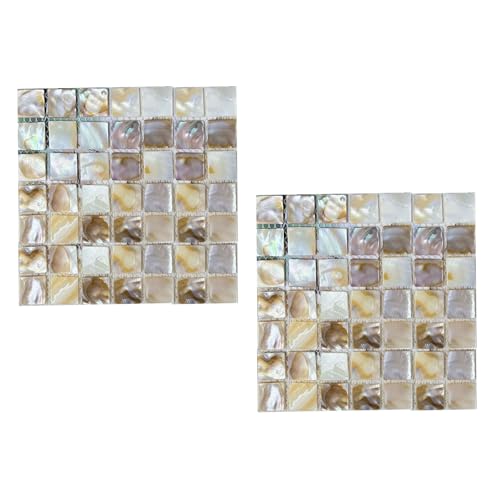 Untersetzer, wärmeisolierend, quadratisch, leicht zu reinigen, rutschfest, für Esstisch, Schreibtisch, Dekoration, Muscheluntersetzer, 2 Stück Untersetzer, wärmeisolierend, quadratisch, leicht zu reinigen, rutschfest, für Esstisch, Schreibtisch, Dekoration, Muscheluntersetzer, 2 Stück von MHADBKH