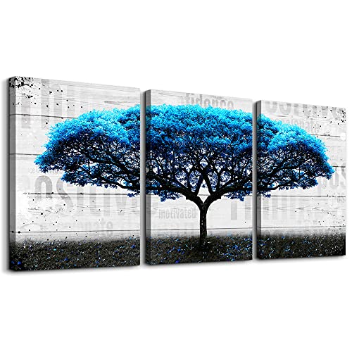 MHARTK66 Bilder Blau Großer Baum, Inspirierende Wandbilder Wohnzimmer, Modern Motivierende Büro Studie Kunstdruck Dekorationen Wohnzimmer Schlafzimmer Badezimmer Esszimmer MHARTK66 Bilder Blau Großer Baum, Inspirierende Wandbilder Wohnzimmer, Modern Motivierende Büro Studie Kunstdruck Dekorationen Wohnzimmer Schlafzimmer Badezimmer Esszimmer von MHARTK66