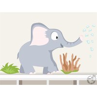 Wandtattoo "Elefant Ii." Welttiere Walltattoo Afrika Afrikazimmer Babyzimmer Kinderzimmer Wandsticker Walltattoo von MHBilder