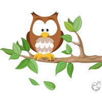 Wandtattoo "Eule" Waldtiere I. Kinderzimmer Wandsticker Wandaufkleber Für Kinder Wald Tiere von MHBilder