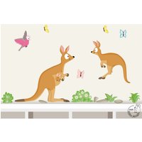 Wandtattoo "Känguru Set Big" Babyzimmer Kinderzimmer Wandsticker Australien von MHBilder