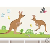 Wandtattoo "Känguru Set Ii. Big" Babyzimmer Kinderzimmer Wandsticker Australien von MHBilder
