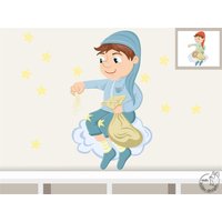 Wandtattoo "Sandmann" Farbwahl Kinderzimmer Babyzimmer Kinder Kinderdeko Wanddeko Wandsticker Wandaufkleber von MHBilder