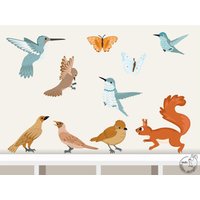 Wandtattoo "Set 7 Vögel Und Eichhörnchen" Kinderzimmer Babyzimmer Kinder Kinderdeko von MHBilder