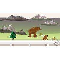 Wandtattoo Set "Tundra Ii. Berge" Berglandschaft Bären Wandsticker Babyzimmer Kinderzimmer Baby Kinder Welttiere von MHBilder