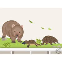 Wandtattoo "Wombat, Schnabeltier, Ameisenigel" Australien Wandsticker Kinderzimmer Kinderdeko Wanddeko Babyzimmer von MHBilder