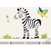 Wandtattoo "Zebra Safari" Welttiere Walltattoo Afrika Afrikazimmer Babyzimmer Kinderzimmer Wandsticker von MHBilder