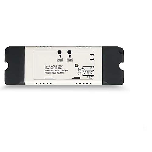 MHCOZY 2 Kanal WLAN RF Relais Schaltermodul, Ewelink App Fernbedienung Shutter Curtain Switch, kompatibel mit Alexa Goolge Home (WLAN Röhrenmotorsteuerung) von MHCOZY