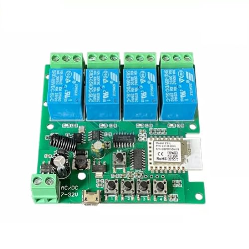 MHCOZY 4 Kanal 12V ZigBee Relais Schalter,selbstsicherndes inching Interlock Smart Timer Schalter Modul,funktioniert mit Alexa Google Home Tuya Zigbee Hub MHCOZY 4 Kanal 12V ZigBee Relais Schalter,selbstsicherndes inching Interlock Smart Timer Schalter Modul,funktioniert mit Alexa Google Home Tuya Zigbee Hub von MHCOZY