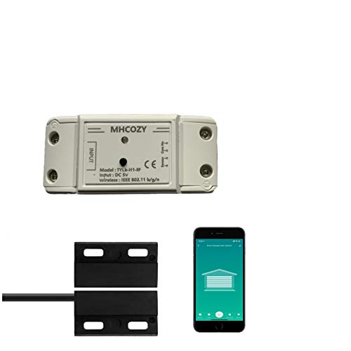 MHCOZY Smart Garagentoröffner-Fernbedienung, Telefon tuya smart life App Öffnen/Schließen, überwachen Sie Ihr Garagentor überall, arbeiten Sie mit Alexa Assistent(5V Smart Life App) von MHCOZY