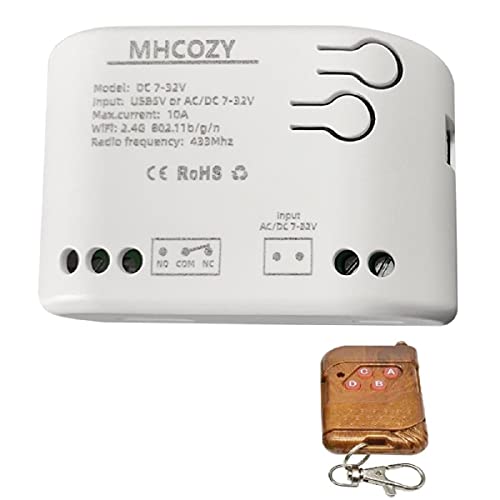 MHCOZY Smart Switch Inching/Selbsthemmung WLAN-Relais, WIFI zum Garagenkamin hinzufügen (7-32V WIFI RF) von MHCOZY