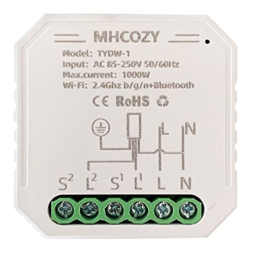 MHCOZY Smart WiFi Smart Rollladenschalter Relaismodul, Tuya Smart Life App Fernbedienung,prozentuale Timerfunktion,kompatibel mit Alexa Google Home von MHCOZY