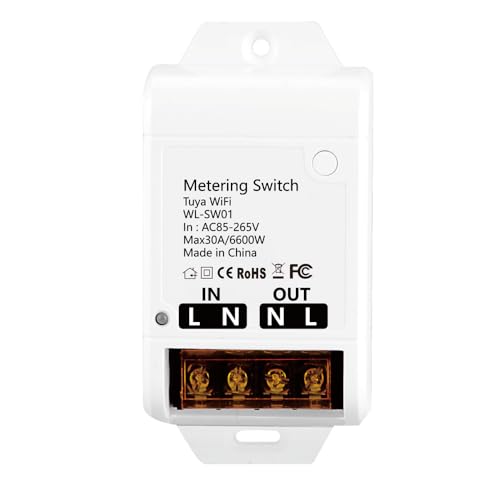 MHCOZY Tuya Smart life app 30A High Power WiFi Smart Switch Module mit Energiemonitor, funktioniert mit Alexa Google Home MHCOZY Tuya Smart life app 30A High Power WiFi Smart Switch Module mit Energiemonitor, funktioniert mit Alexa Google Home von MHCOZY