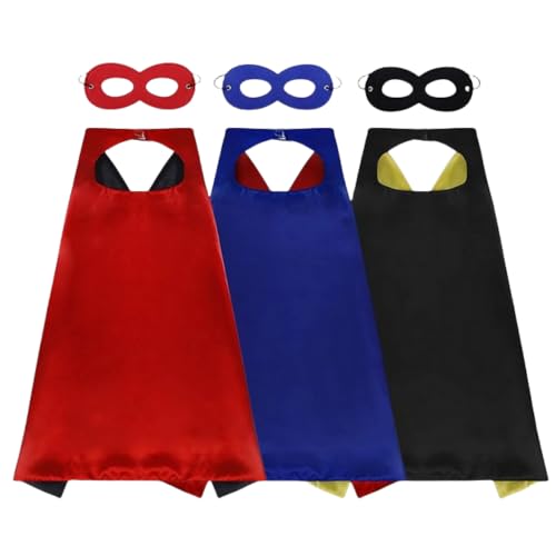 MHDAMAI Capes und Masken,Superhero Umhang Maske Superhelden Kostüm Verkleidet Umhänge für Jungen und Mädchen Superhelden Cape und Kinder Kostüme Party MHDAMAI Capes und Masken,Superhero Umhang Maske Superhelden Kostüm Verkleidet Umhänge für Jungen und Mädchen Superhelden Cape und Kinder Kostüme Party von MHDAMAI