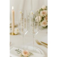 Sektglas Personalisiert Brautpaar | Geschenk Hochzeit| Braut| Jga|| Tischdeko| Geschenkidee| Brautpaar| Hochzeit von MHDekodesign