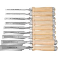 [NEUWERTIG] B-Ware Mhg Stechbeitel Satz Meißel Set Holzheft Spezialstahl 9 Stück von MHG