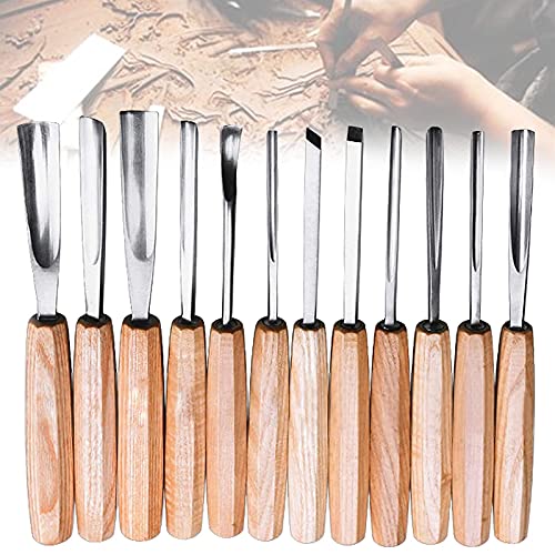 Holzschnitzerei Werkzeug Set, Holz Schnitzerei Handmeißel Set, Stechbeitelsatz Holzschnitzerei Hand Meißel Werkzeug, 12 Pcs DIY Handwerk Schnitzmesser Für Tischler, DIY Holz Craft Anfänger von MHGLOVES